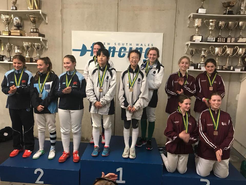 U15 women's epee teams