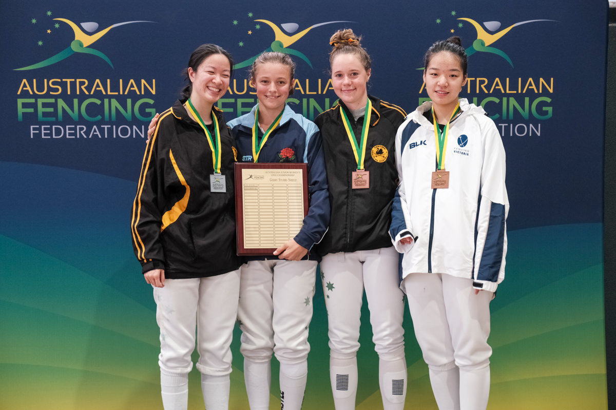Podium Australian Fencing Junior Championships 2020 Women's Epee Podium Australian Fencing Junior Championships 2020 Women's Epee