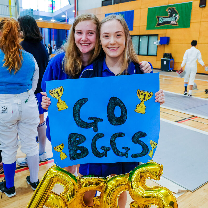 School fencing supporters